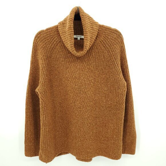 Madewell Mercer Turtleneck Sweater in Coziest Yarn M Heather Cider (Orange/Tan) - Picture 3 of 15